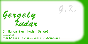 gergely kudar business card